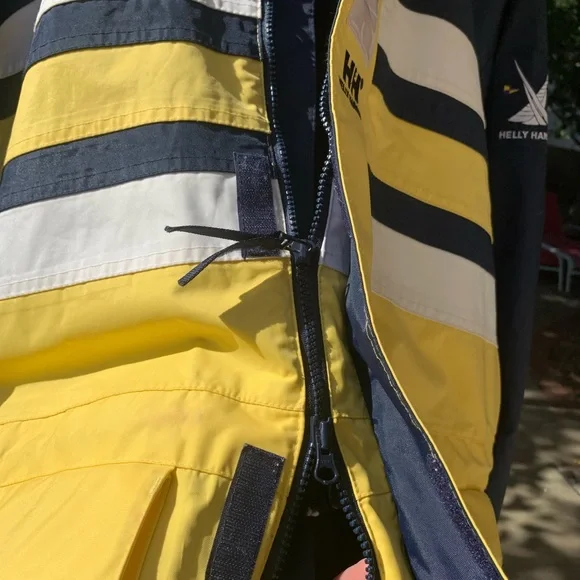 Vintage Helly Hansen nautical jacket navy white yellow size XS - Picture 5 of 16